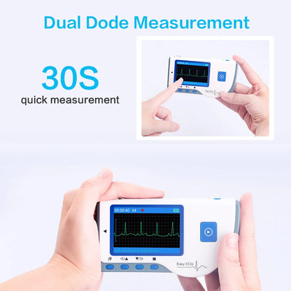 Handheld Portable ECG Monitor with Bluetooth & App Data Storage