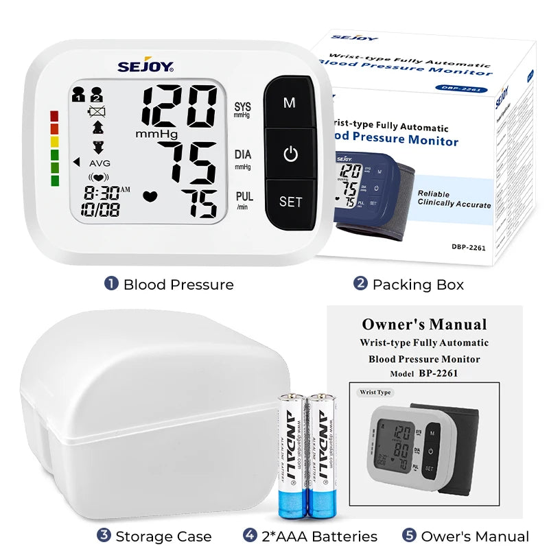 Digital Wrist Blood Pressure Monitor & Finger Pulse Oximeter