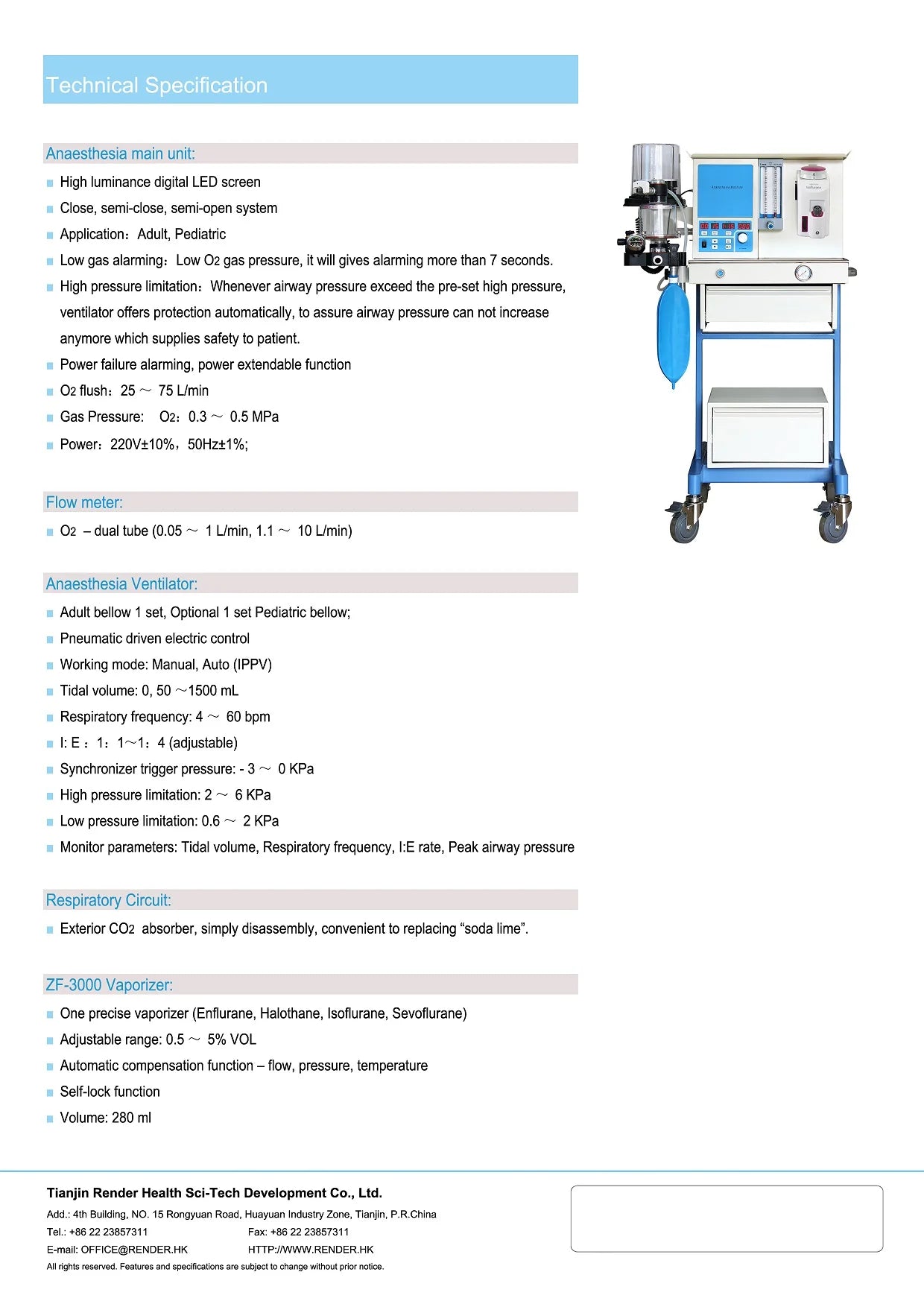 Veterinary Use Anesthesia Machine