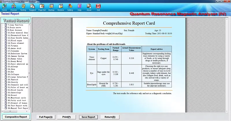 Quantum Resonance Magnetic Analyzer – Whole-Body Health Analysis System