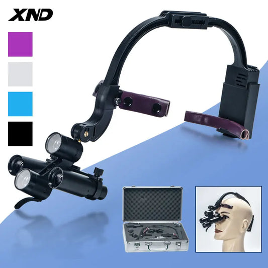 XND Dental Binocular Surgical Loupes with LED Headlight – 2.5X/3.5X/5X/6X Magnification