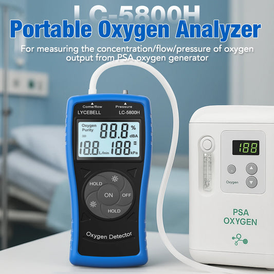 Portable Ultrasonic Oxygen Meter (0–10 L/min)
