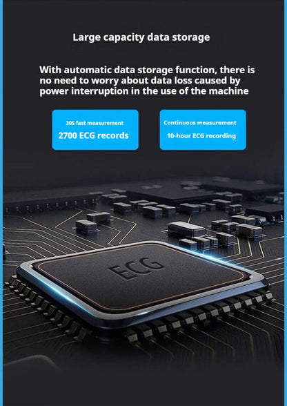 Handheld Portable ECG Monitor with Bluetooth & App Data Storage