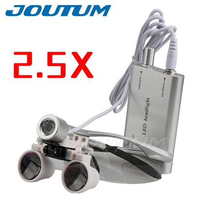 3.5X/2.5X Binocular Dental & Surgical Loupes with LED Headlight