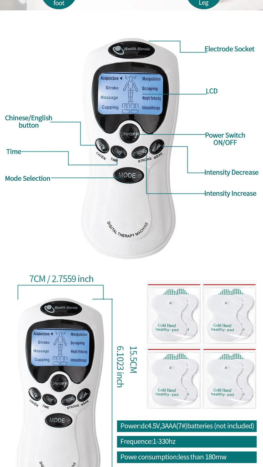 TENS & EMS Electric Muscle Stimulator