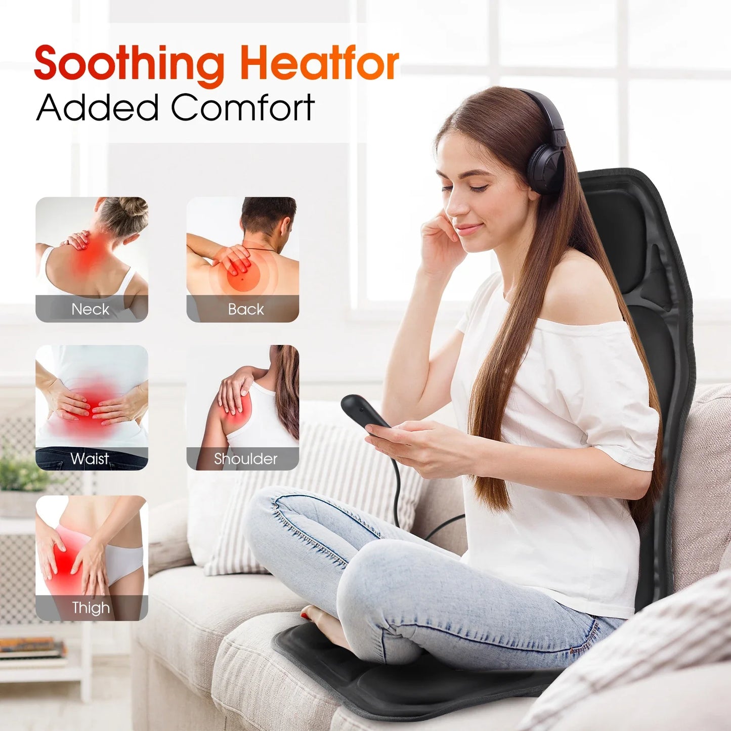 Full Body Electric Massage Cushion – Heat & Vibration