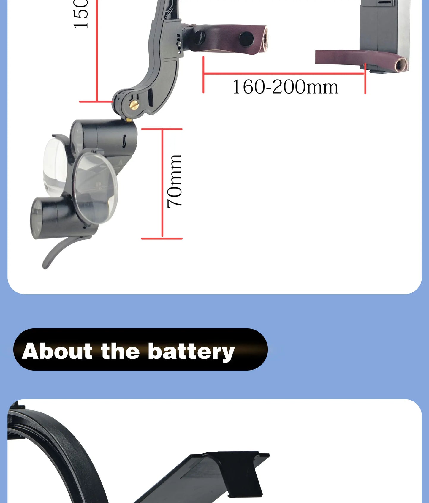 XND Dental Binocular Surgical Loupes with LED Headlight – 2.5X/3.5X/5X/6X Magnification