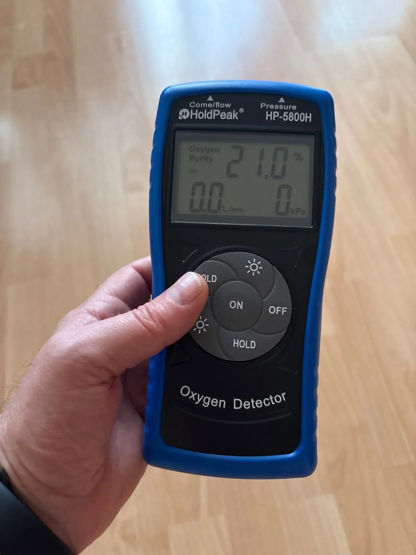 Portable Ultrasonic Oxygen Meter (0–10 L/min)
