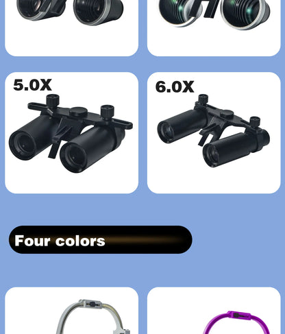 XND Dental Binocular Surgical Loupes with LED Headlight – 2.5X/3.5X/5X/6X Magnification