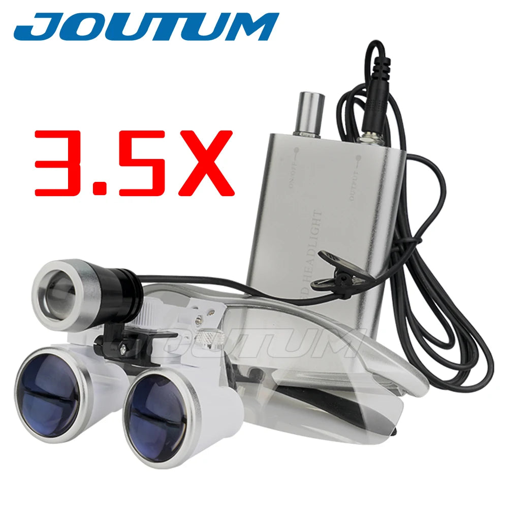 3.5X/2.5X Binocular Dental & Surgical Loupes with LED Headlight