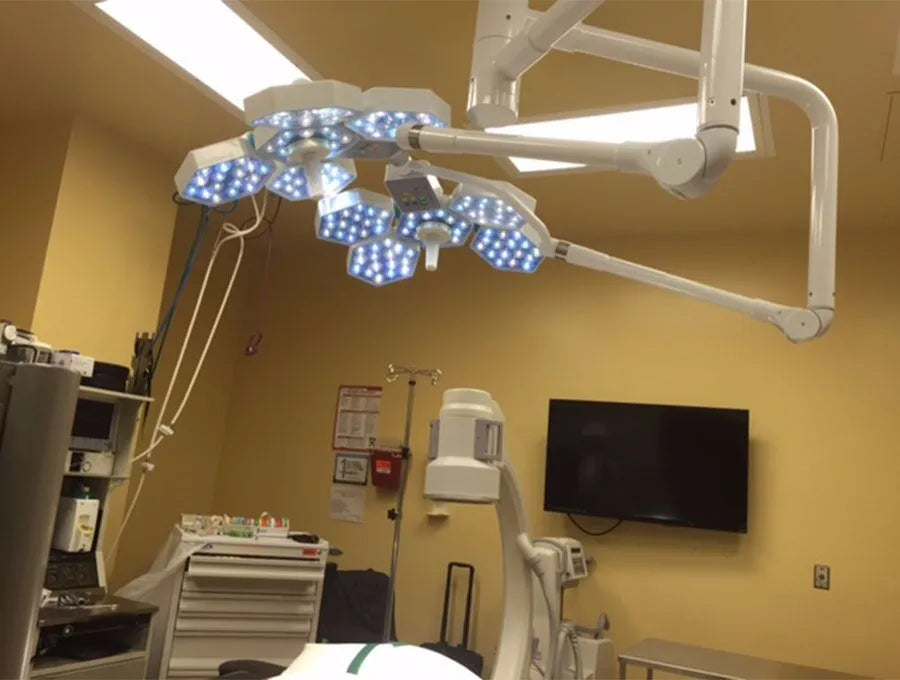 LED Ceiling-Mounted Surgical Light with Camera System