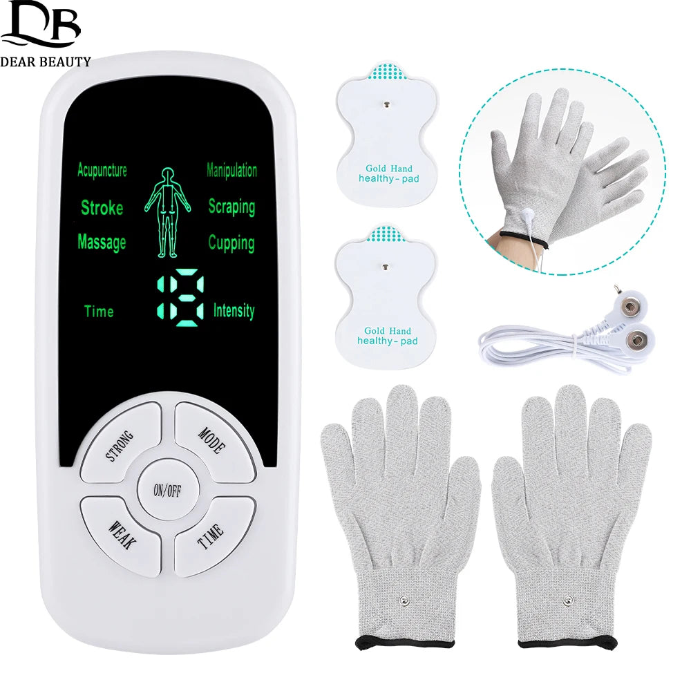 EMS Electric Muscle Stimulator with Electrode Gloves