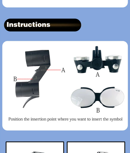 XND Dental Binocular Surgical Loupes with LED Headlight – 2.5X/3.5X/5X/6X Magnification