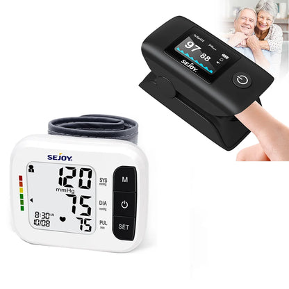 Digital Wrist Blood Pressure Monitor & Finger Pulse Oximeter